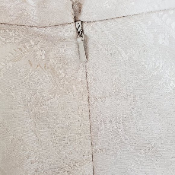 Talbots Light Golden Tan Embroidered Silk Dress Pants - Picture 5 of 9